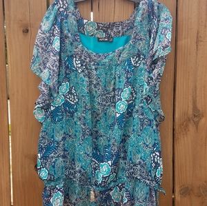 Beautiful Blue & Turquoise Top